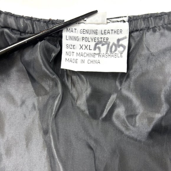 Moto Western 100% Leather Patchwork Vest EUC Vtg Size XXL - Picture 9 of 11